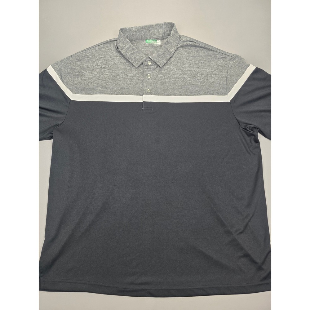Ben Hogan Grey Black Colourblock Moisture-Wicking Golf Polo - 2XL